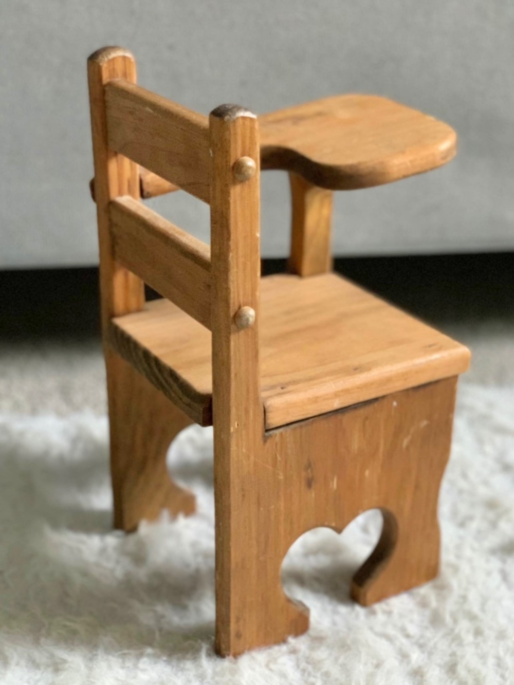 Vintage wooden doll desk